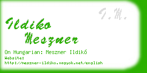 ildiko meszner business card